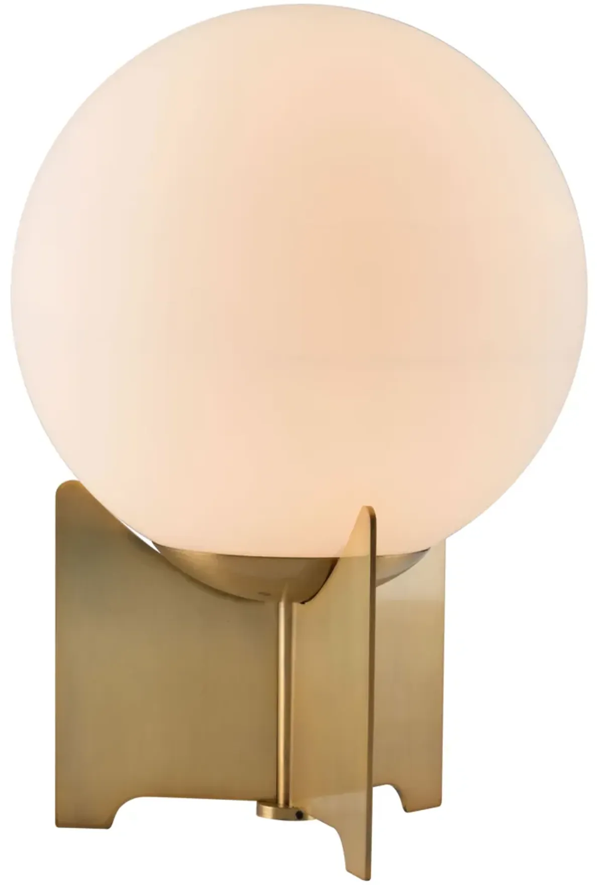 Pearl Table Lamp White & Brass