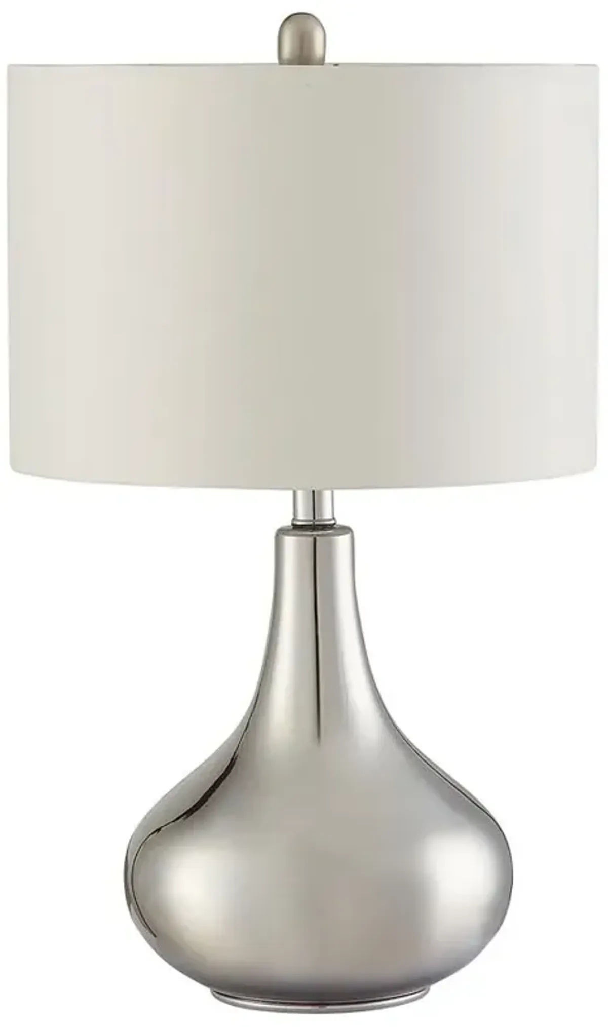 Junko Drum Shade Table Lamp Chrome and White