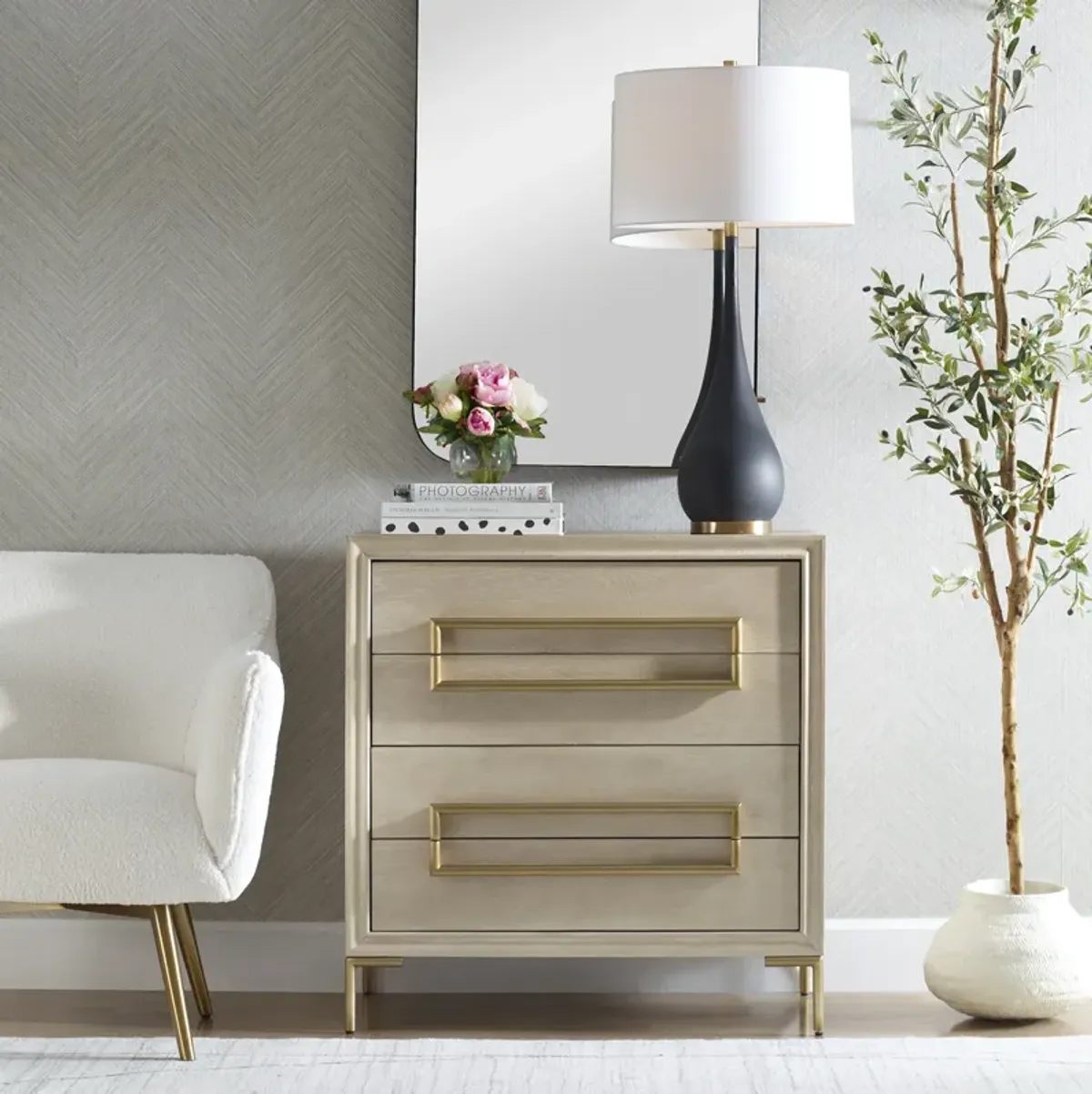 Alessia Light Oak Accent Chest