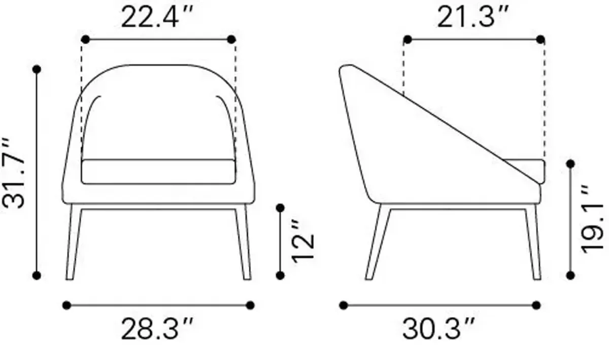 Carter Accent Chair Gray