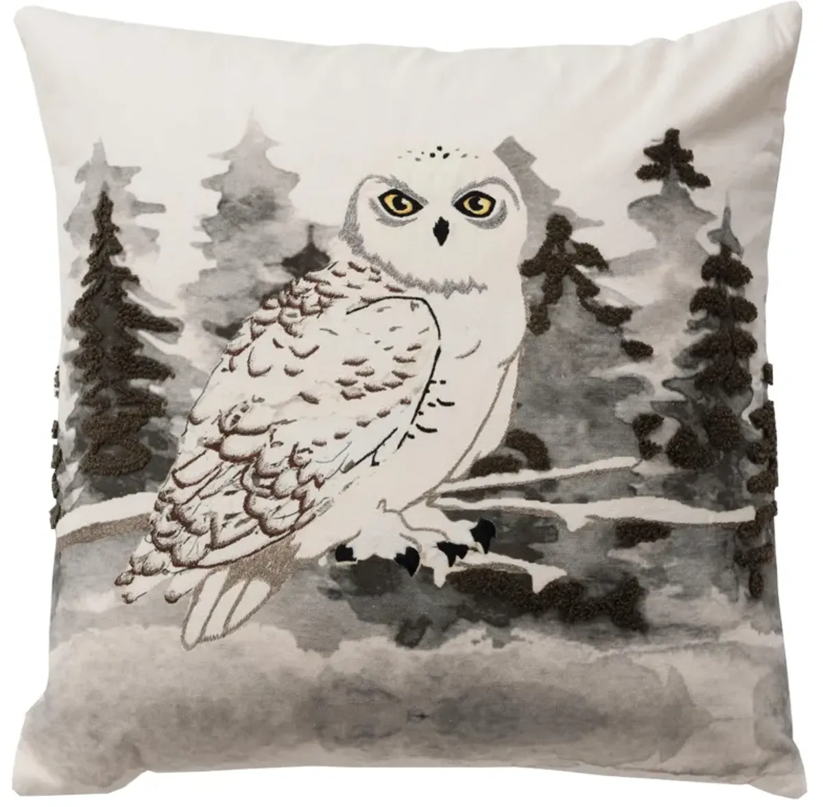 HOLIDAY 2022 Animal/Owl Brown Pillow