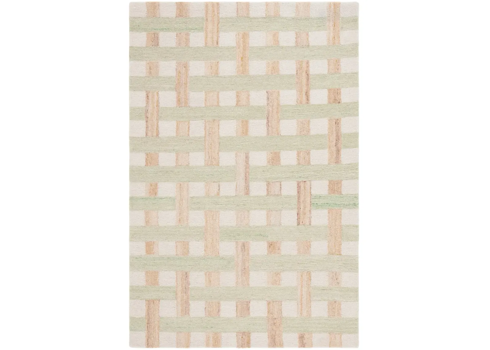 GENRE 301 CHECKERED GREEN  5' x 8' Medium Rectangle Rug