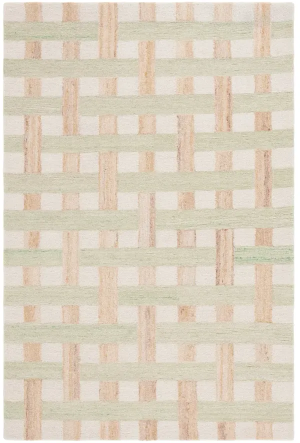 GENRE 301 CHECKERED GREEN  5' x 8' Medium Rectangle Rug