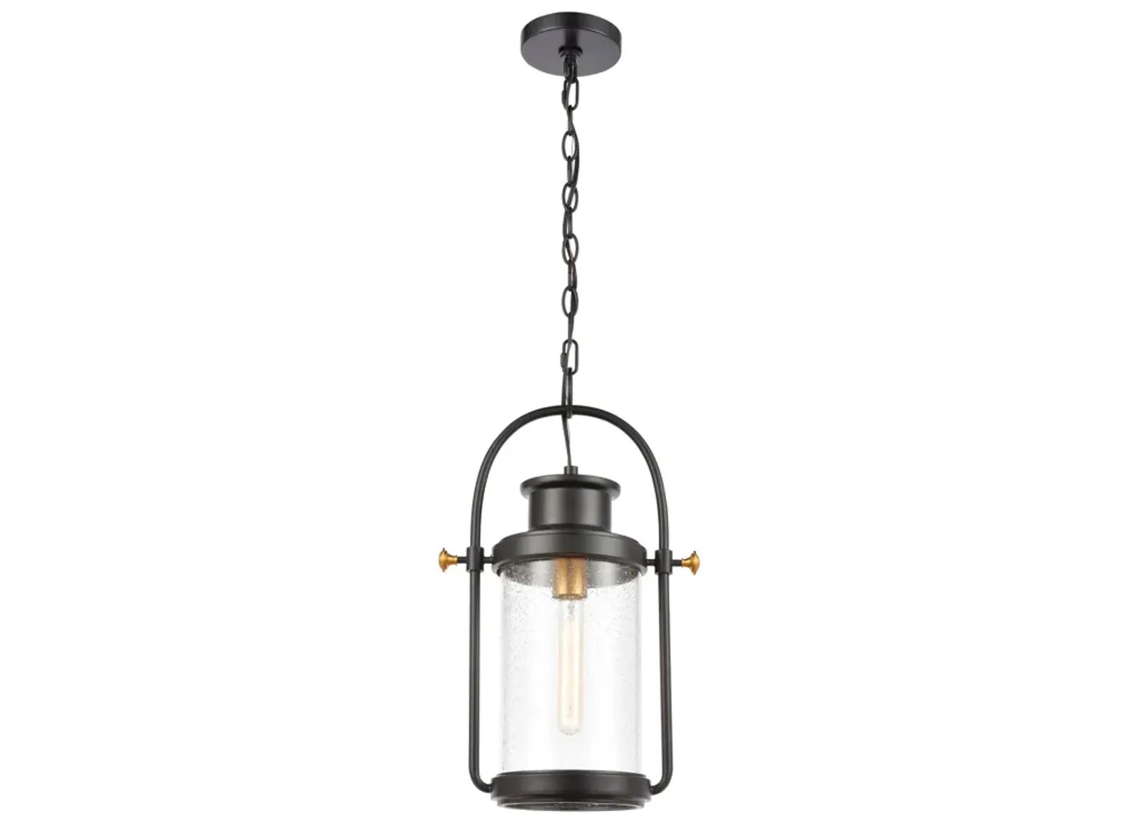 Wexford 12" Wide 1-Light Outdoor Pendant - Matte Black