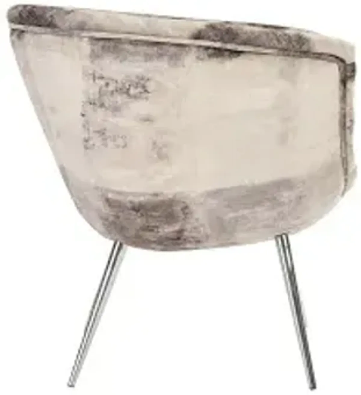 nouveau club chair, mist gray, stainless steel legs