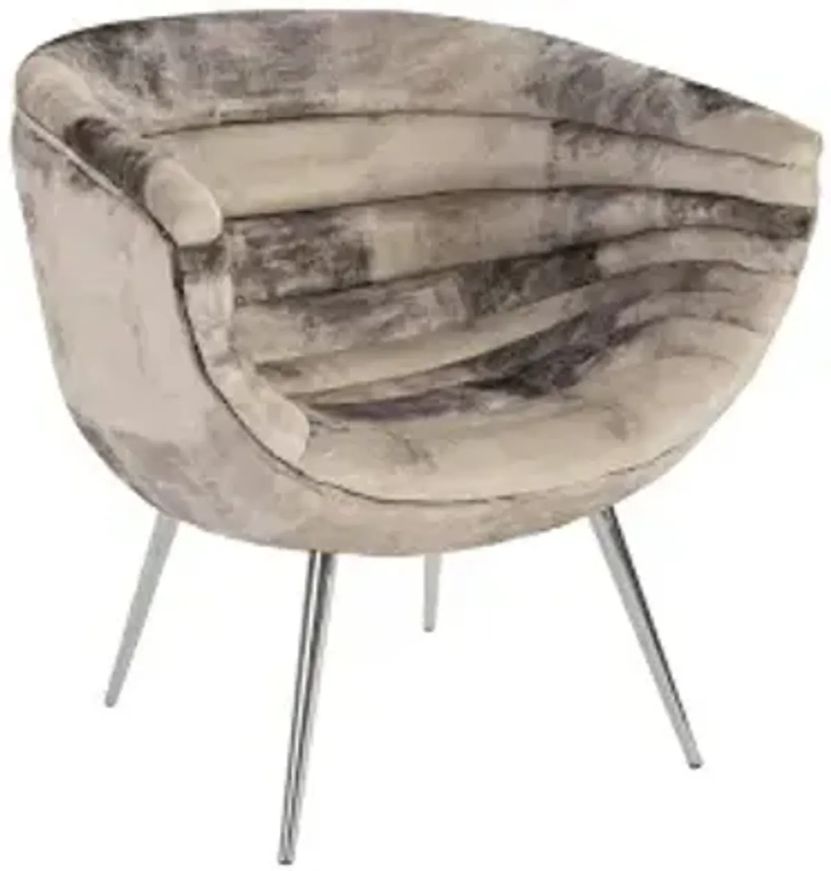 nouveau club chair, mist gray, stainless steel legs