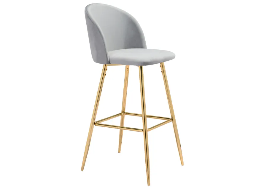 Cozy Barstool Gray & Gold