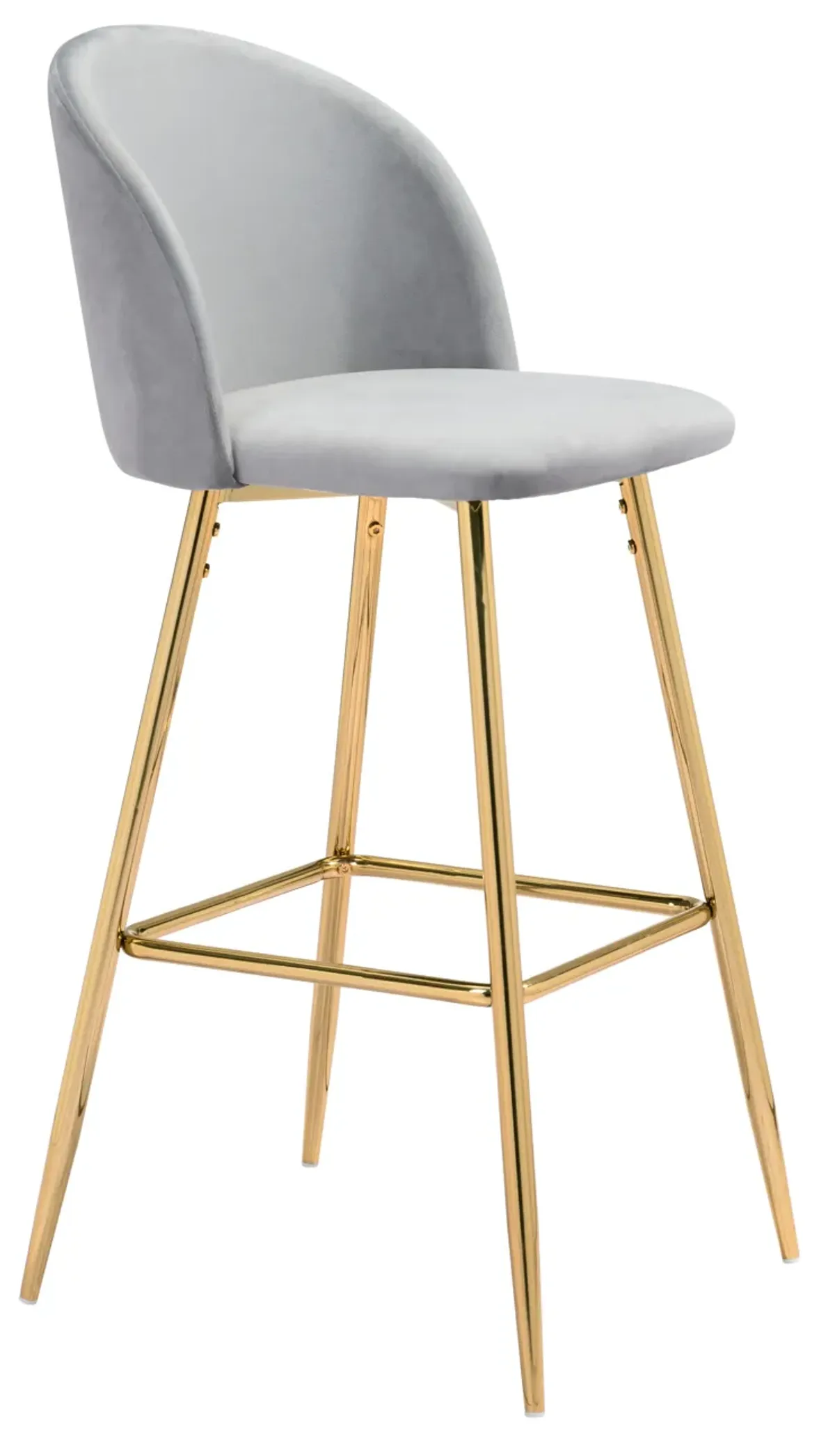 Cozy Barstool Gray & Gold