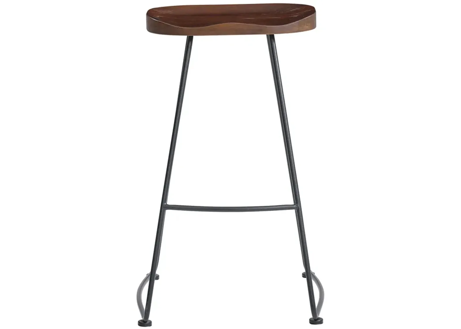 Antero Counter Stool in Walnut with Sanded Black Base - Set of 2