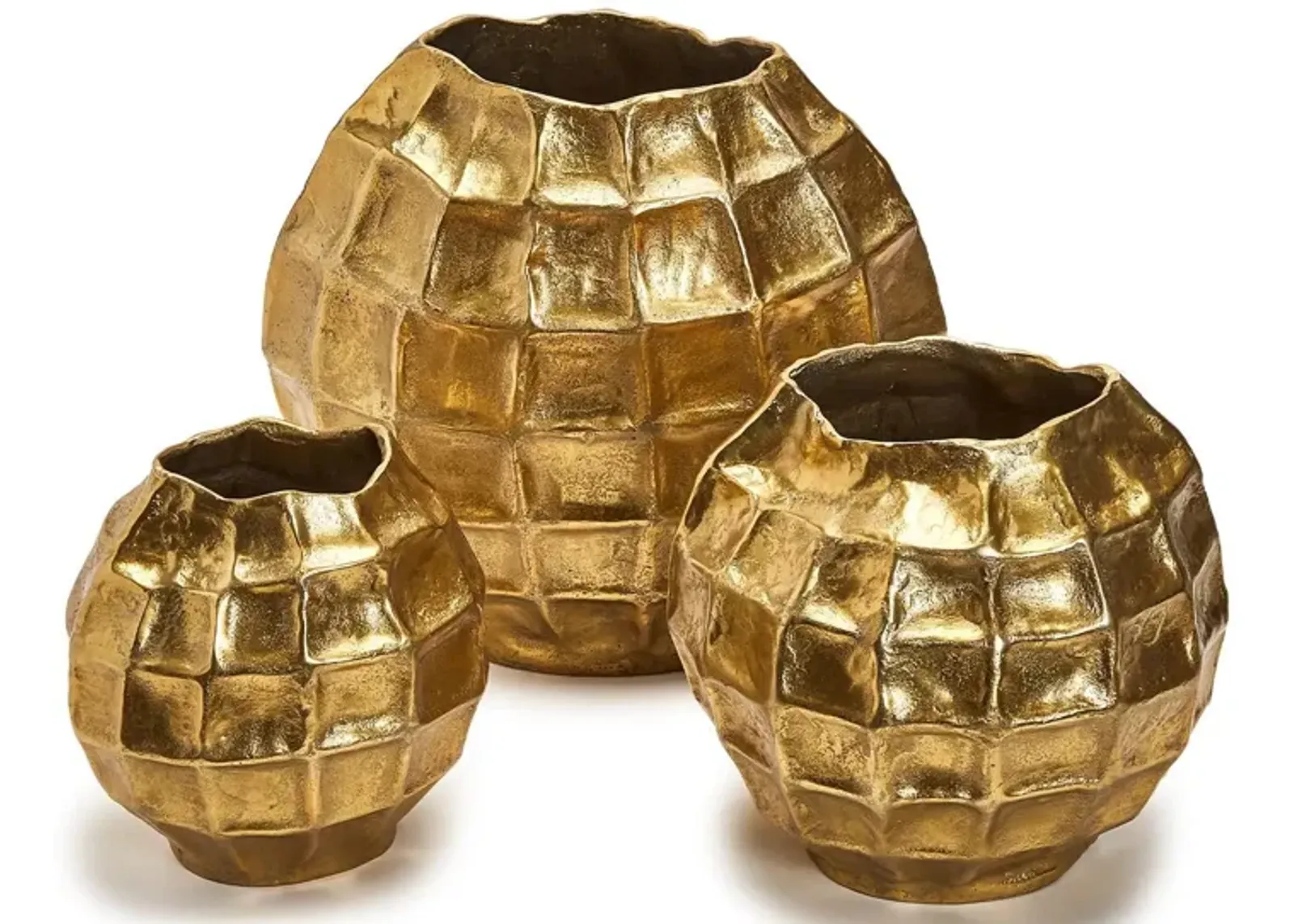 S3 Golden Hammered Vase