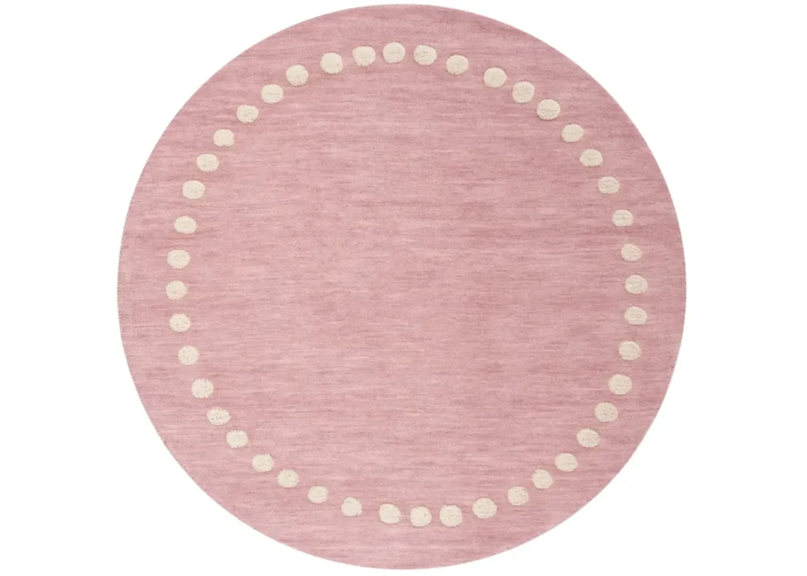 SAFAVIEH KIDS 802 PINK 3' x 3' Round Round Rug