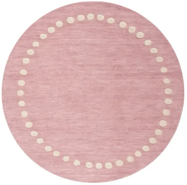 SAFAVIEH KIDS 802 PINK 3' x 3' Round Round Rug