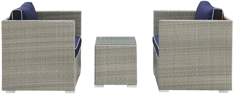 Repose 3 Piece Outdoor Patio Sectional Set