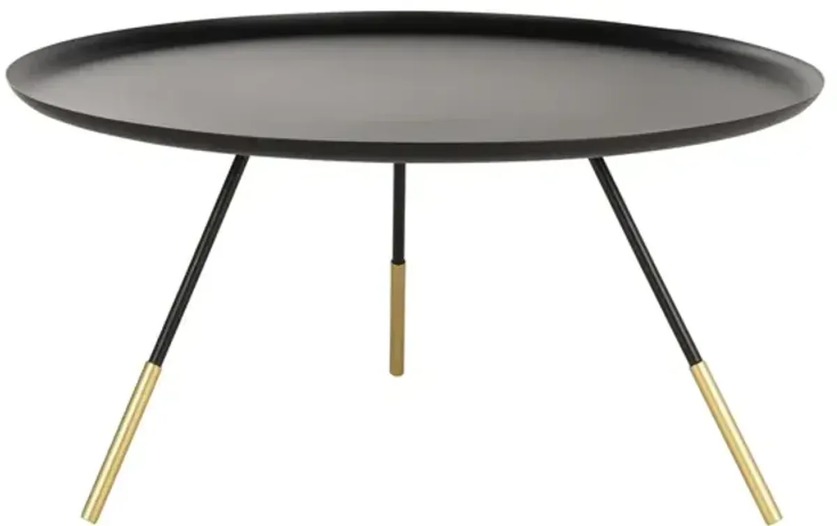 ORSON COFFEE TABLE W/ METAL GOLD CAP