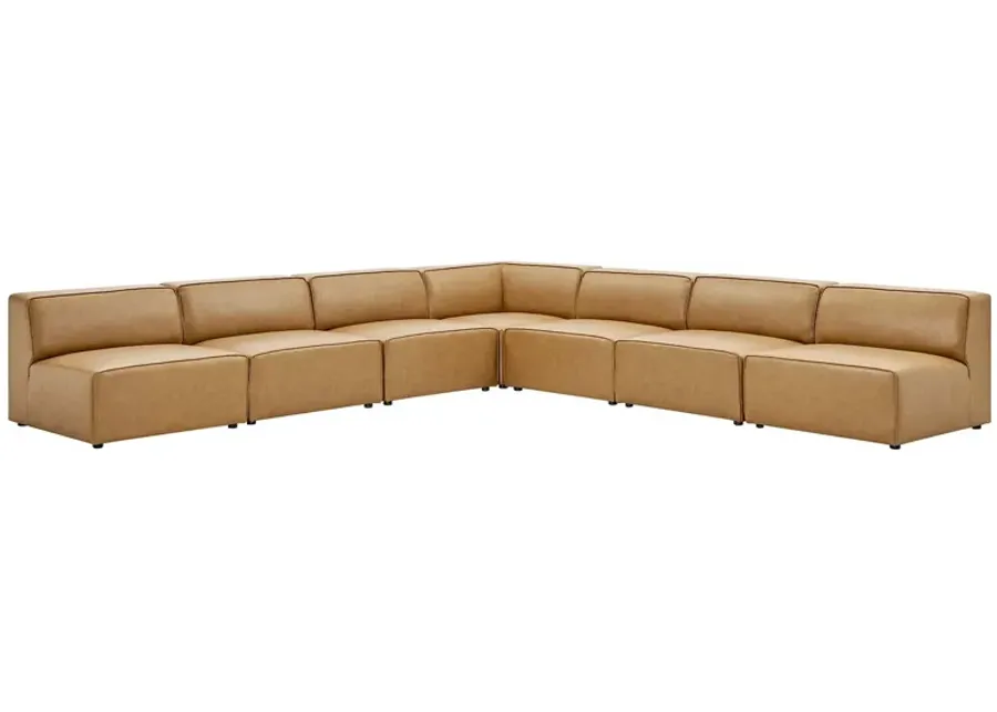 Mingle Vegan Leather 7-Piece Sectional Sofa