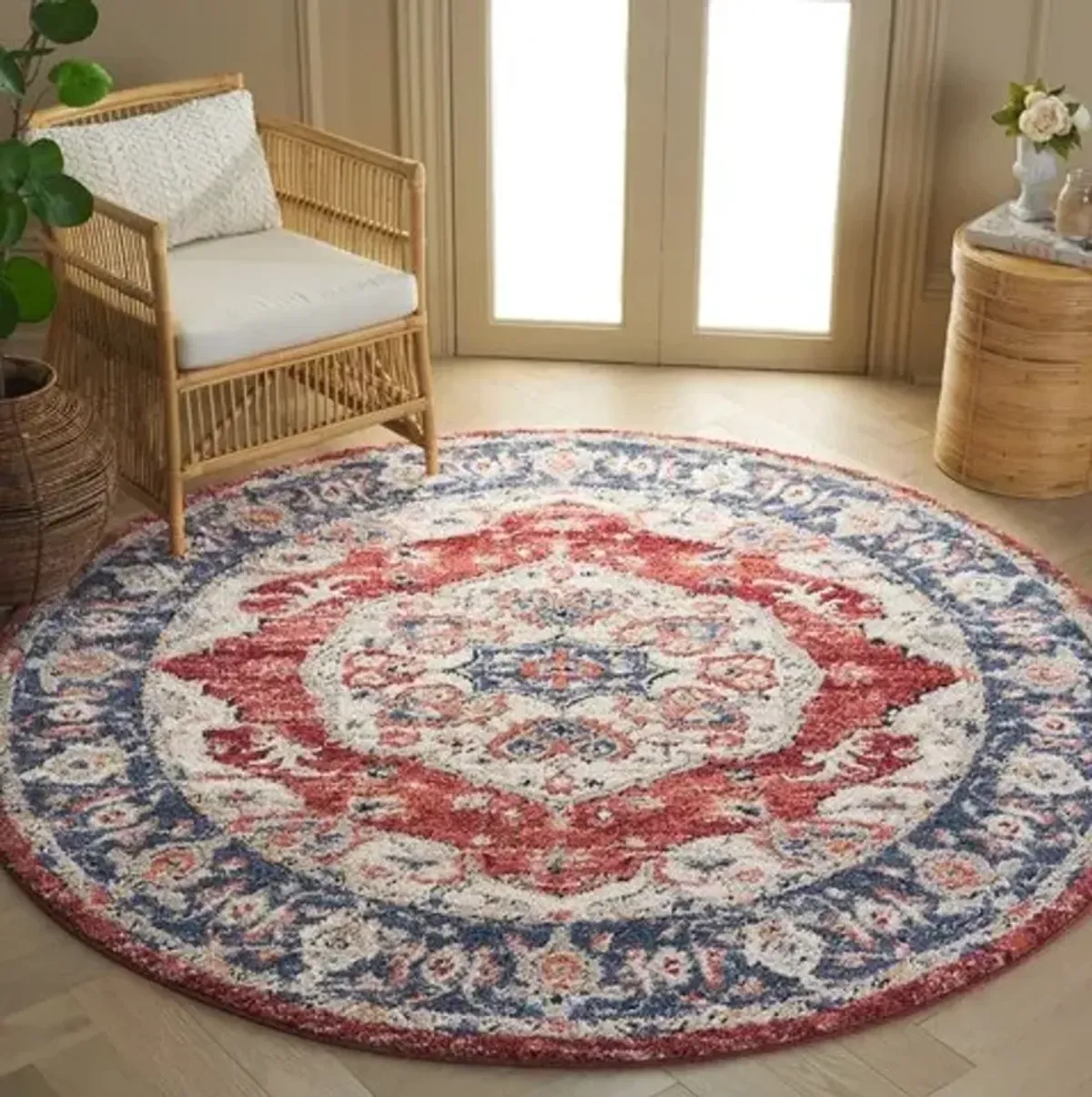 LUNA 106 Multi 6'-7' X 6'-7' Round Round Rug