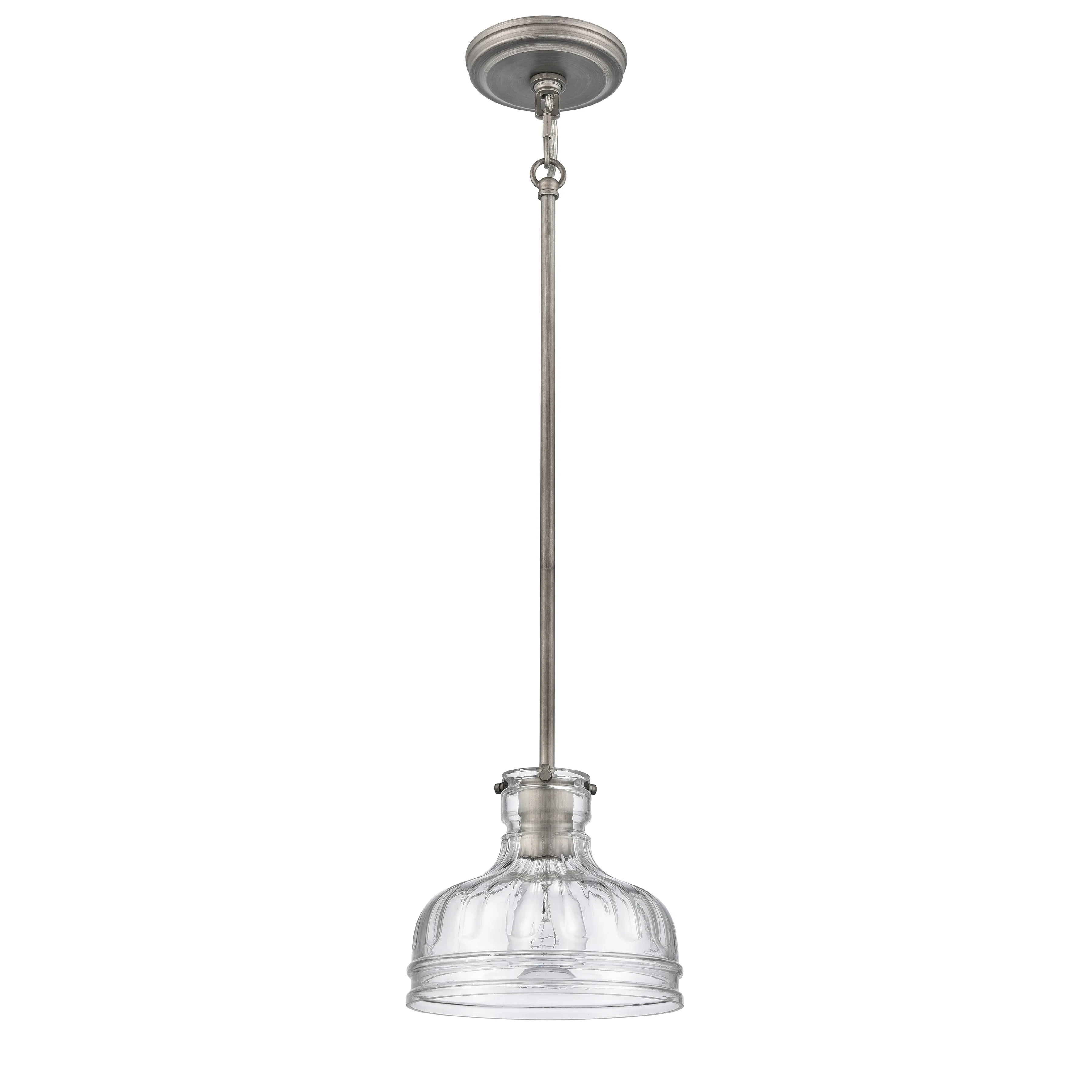 Orinoco 8" Wide 1-Light Mini Pendant - Weathered Zinc