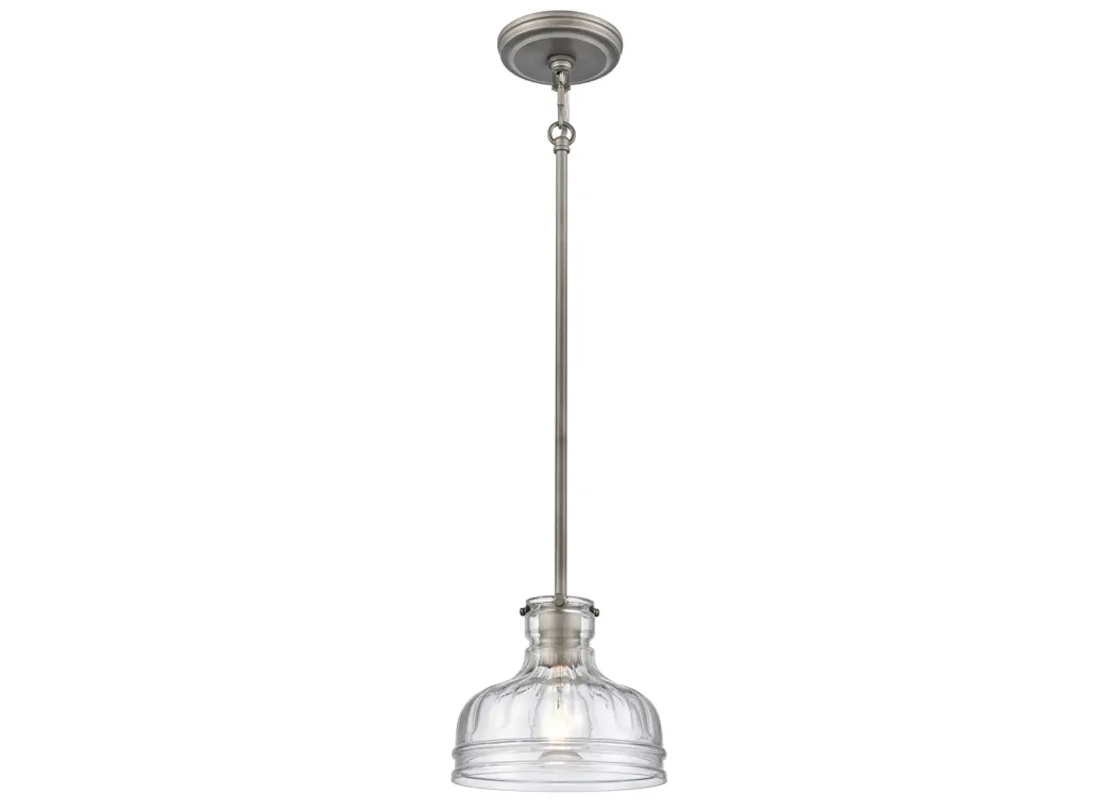 Orinoco 8" Wide 1-Light Mini Pendant - Weathered Zinc