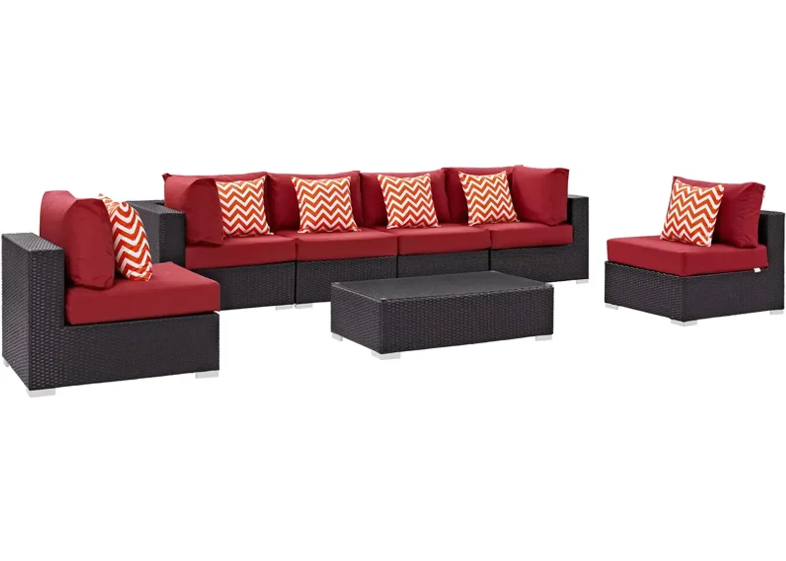 Convene 7 Piece Outdoor Patio Sectional Set