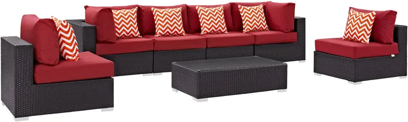 Convene 7 Piece Outdoor Patio Sectional Set