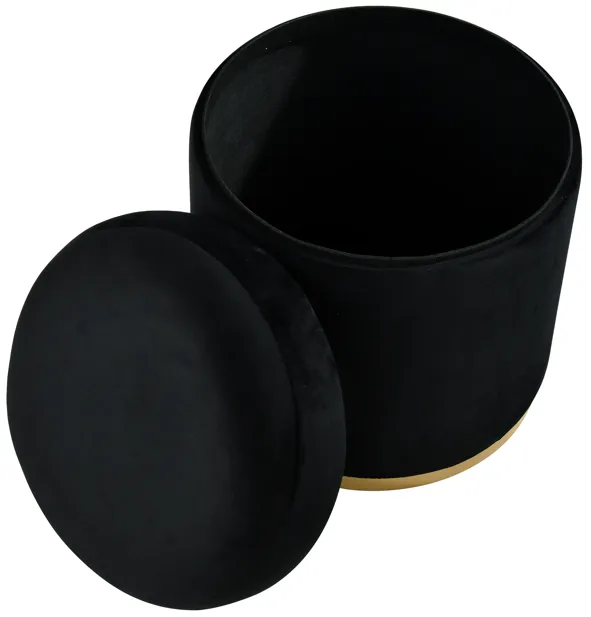 Raina Ottoman - Black