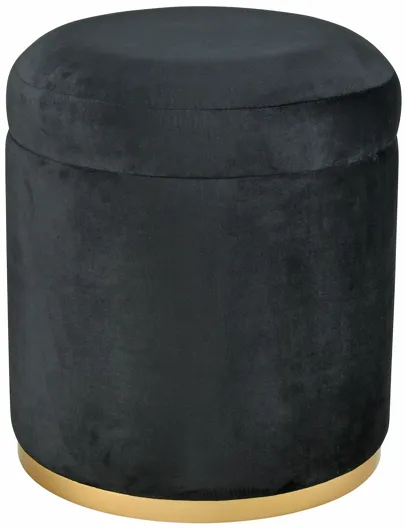 Raina Ottoman - Black