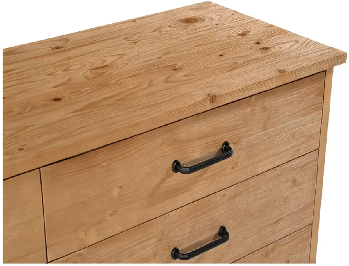 Tade 6 Drawer Dresser Honey Pine