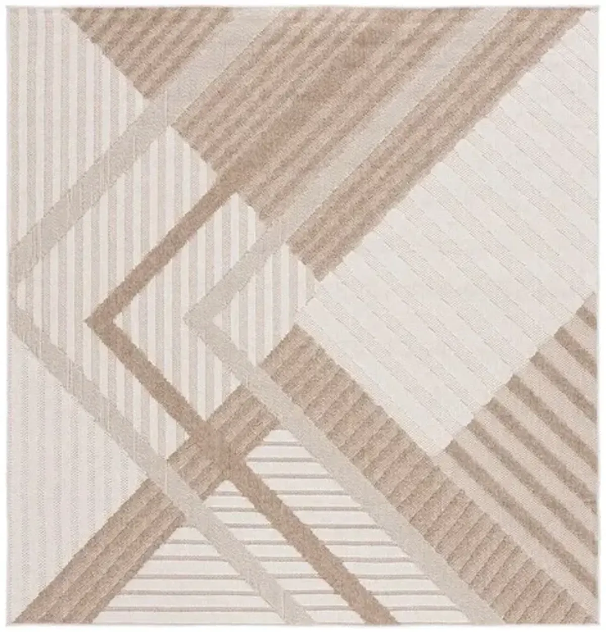 GLOBAL 220 Beige 5'-3' X 5'-3' Square Square Rug