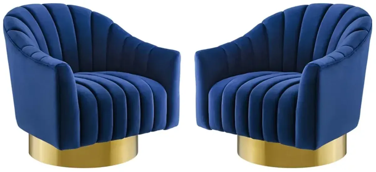 Buoyant Swivel Chair Performance Velvet Set of 2