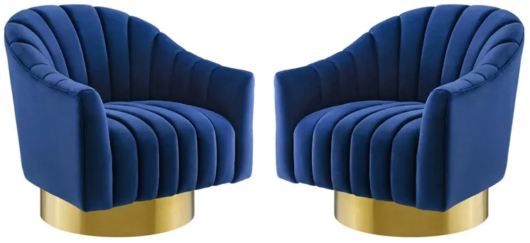 Buoyant Swivel Chair Performance Velvet Set of 2