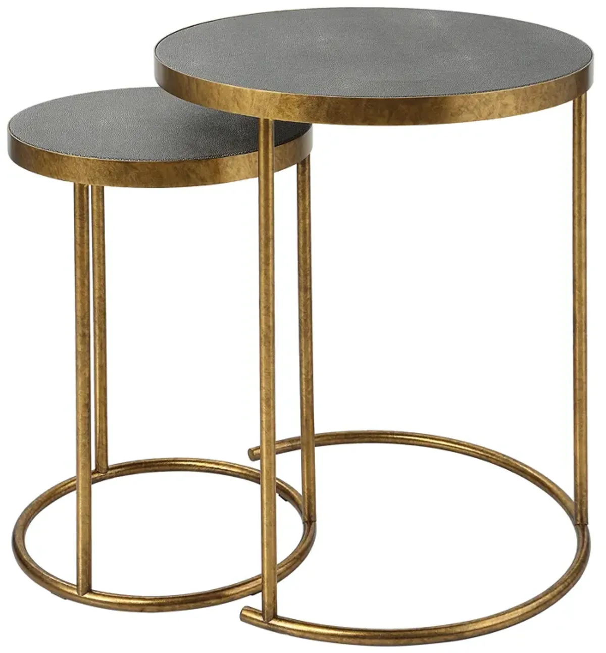 Aragon Brass Nesting Tables, S/2