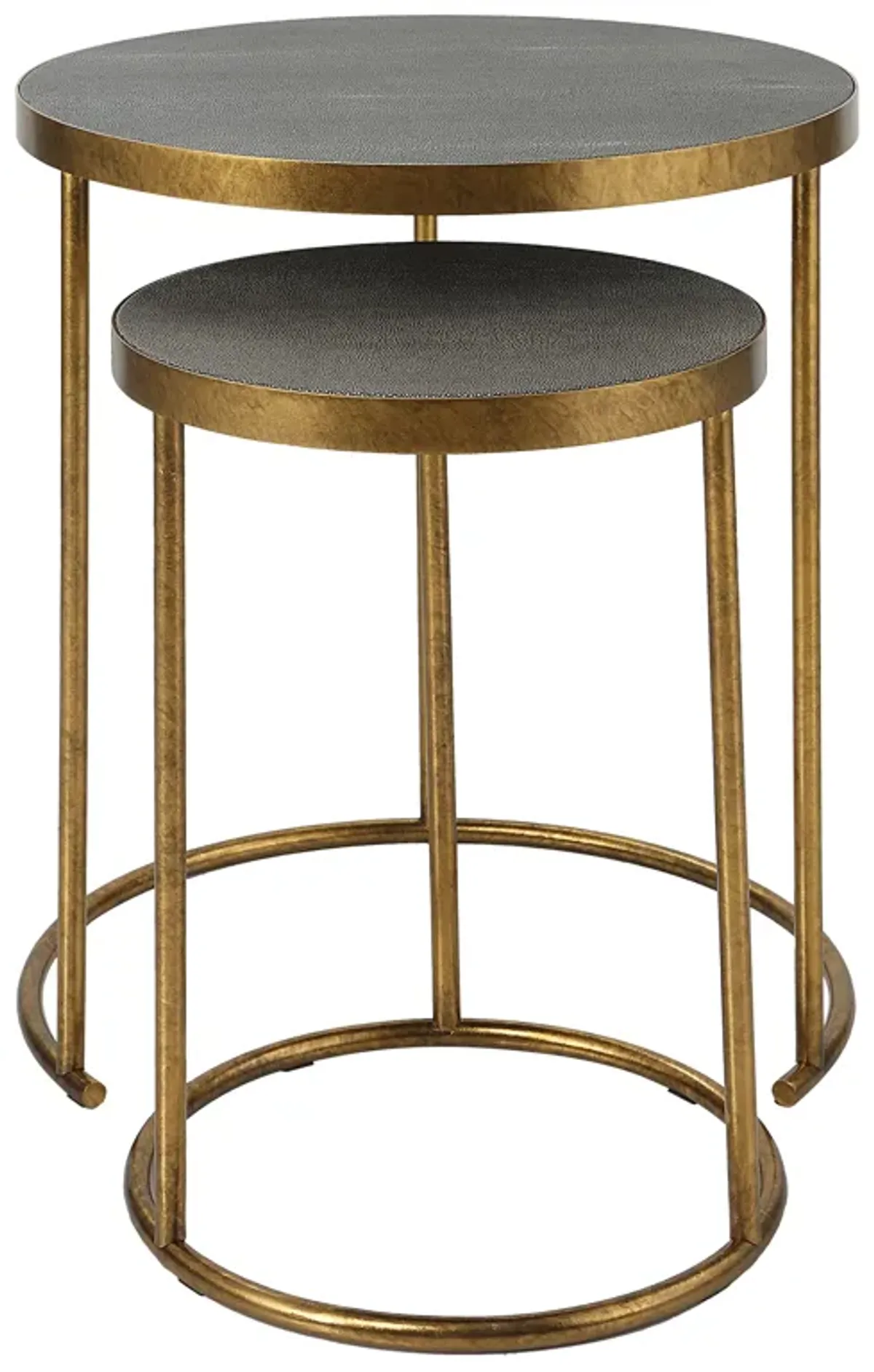 Aragon Brass Nesting Tables, S/2