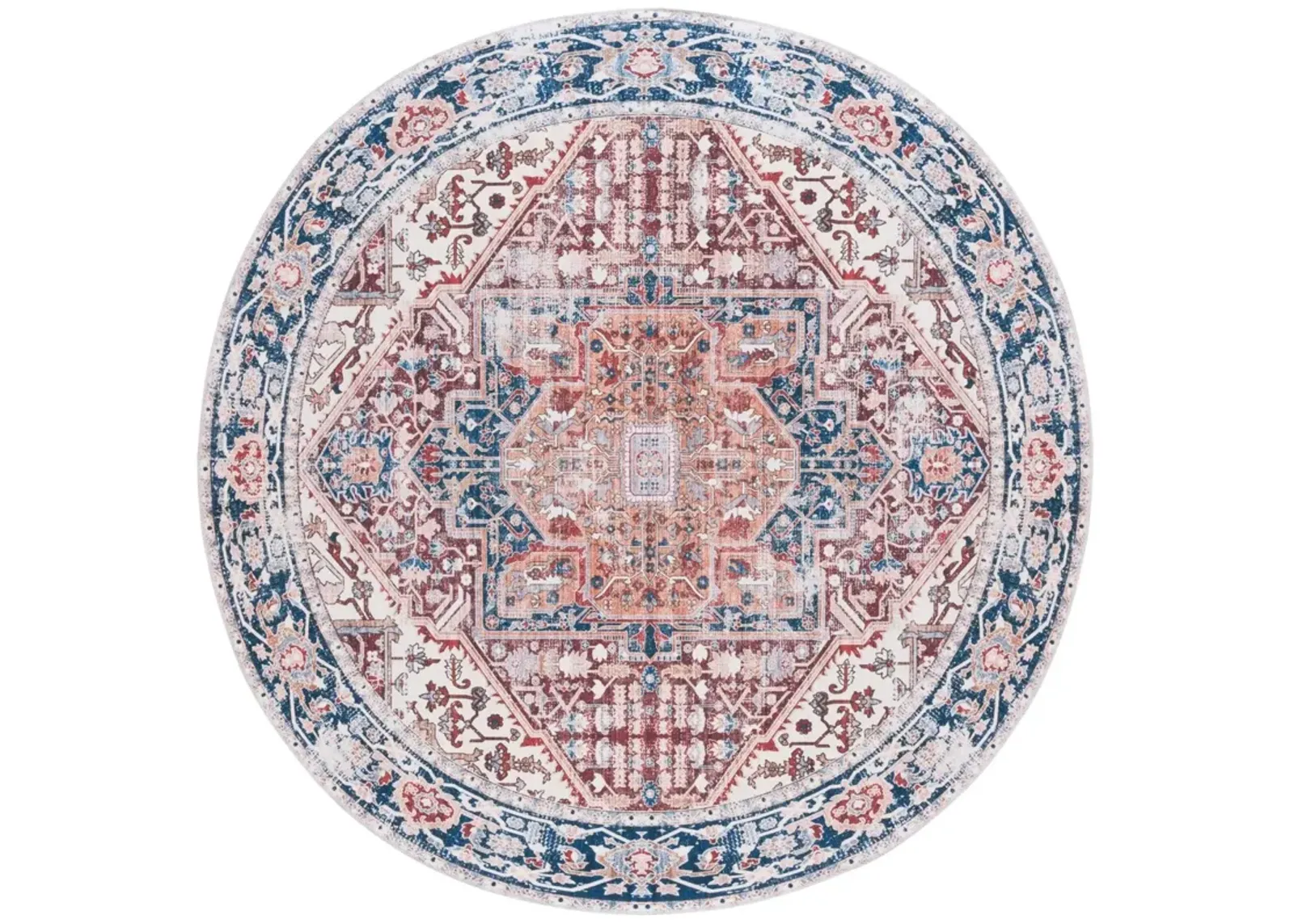 ARIZONA 109 Red 6' X 6' Round Round Rug