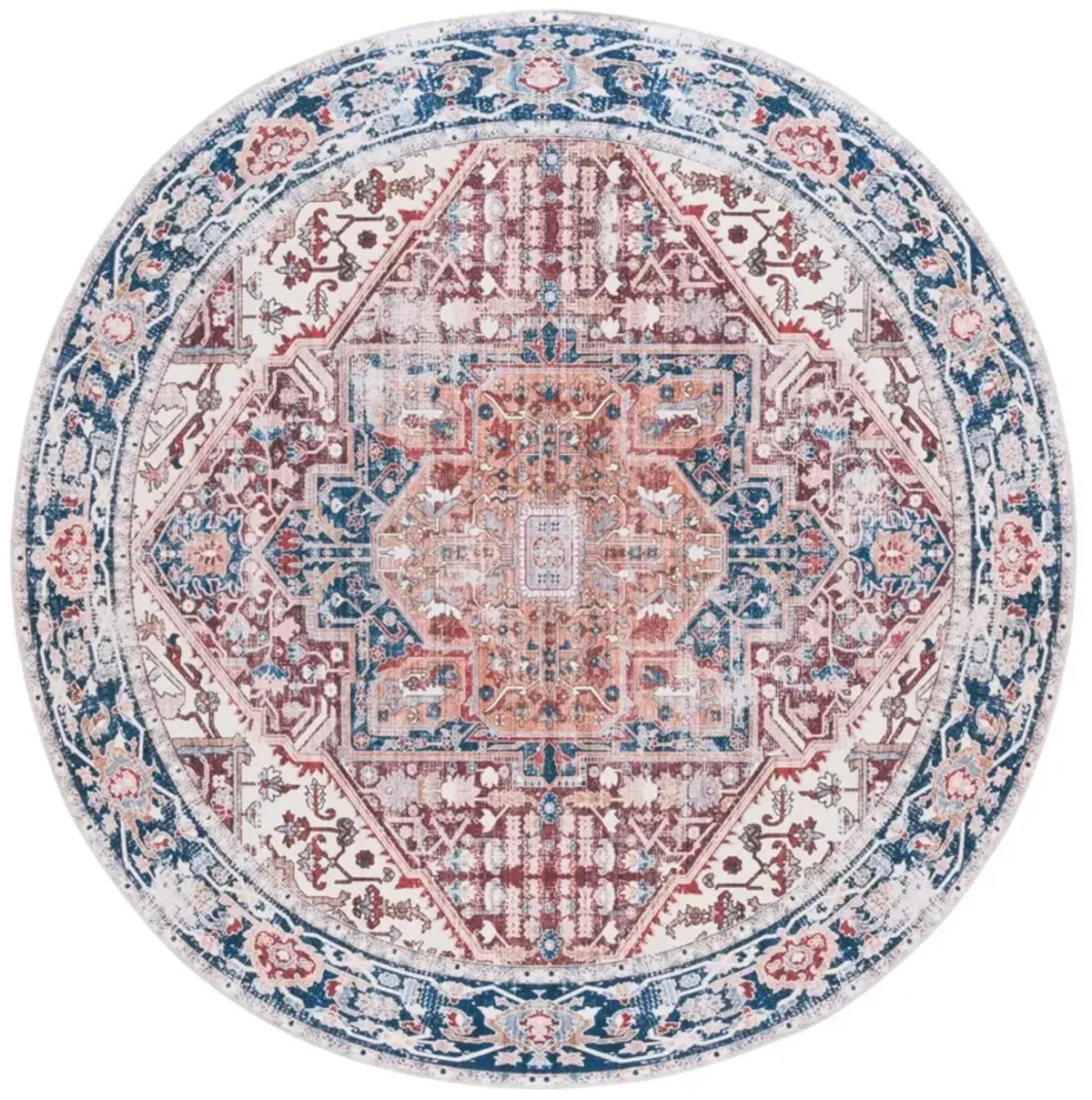 ARIZONA 109 Red 6' X 6' Round Round Rug