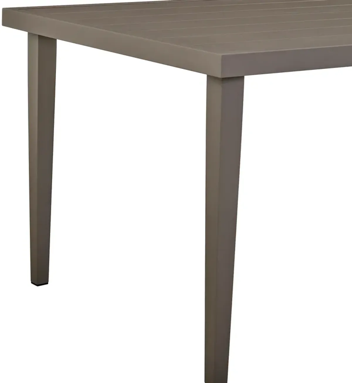 Silvana Outdoor Aluminum Gray Rectangle Dining Table