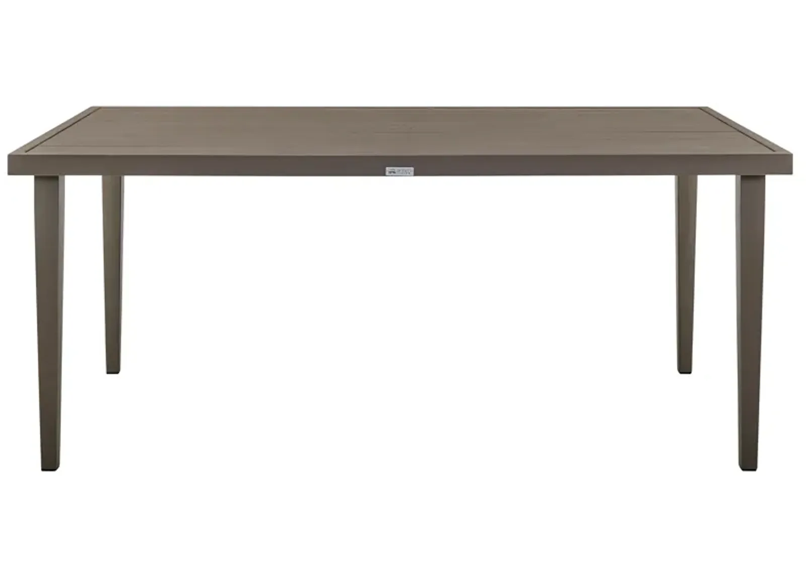 Silvana Outdoor Aluminum Gray Rectangle Dining Table