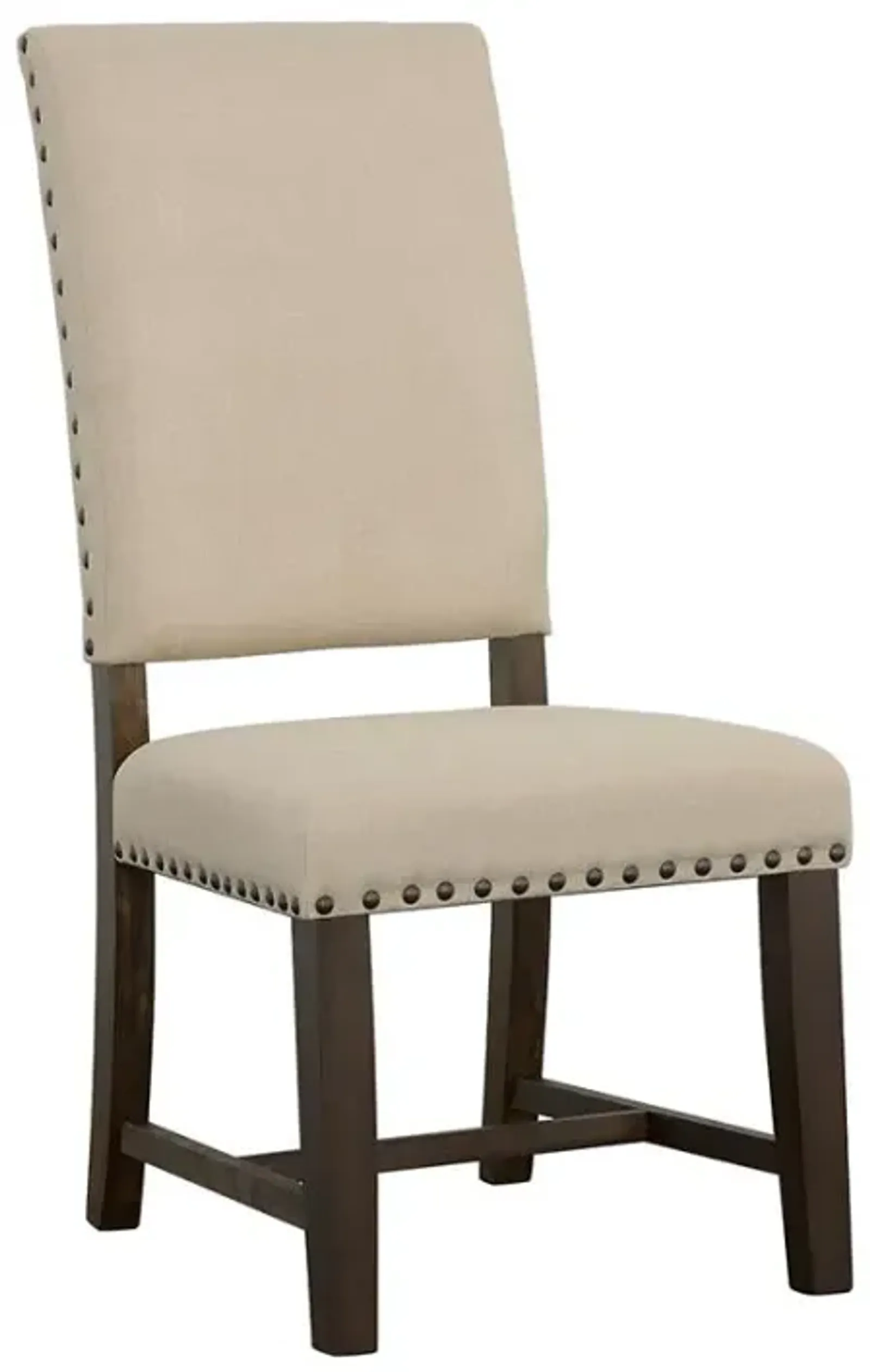 Twain Upholstered Side Chairs Beige (Set of 2)