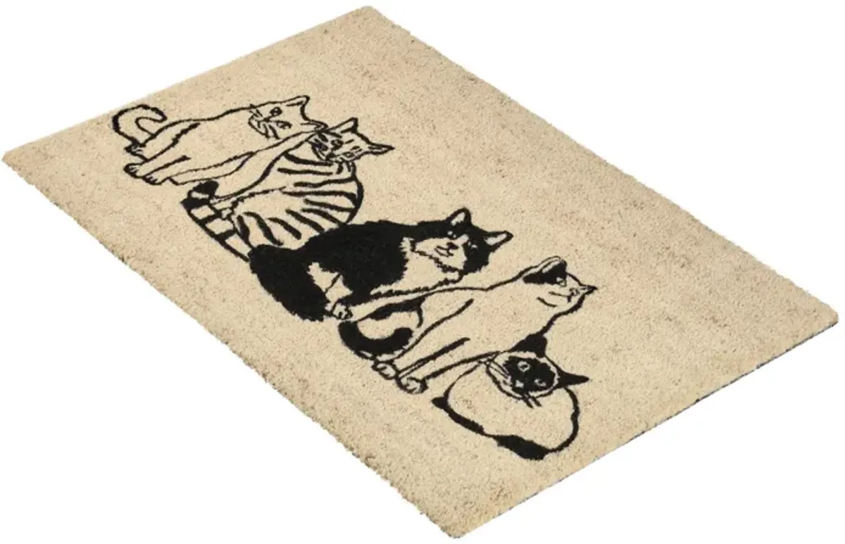 Good Dog 24"x36" Doormat Choir Front and PVC Backing Black and Sand