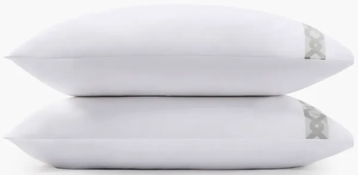 Croscill Signature Hem Grey 300TC Cotton Pillowcases