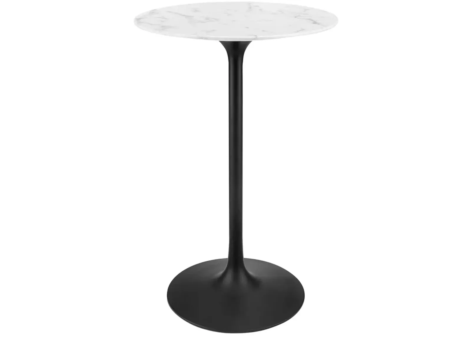 Lippa 28" Round Artificial Marble Bar Table