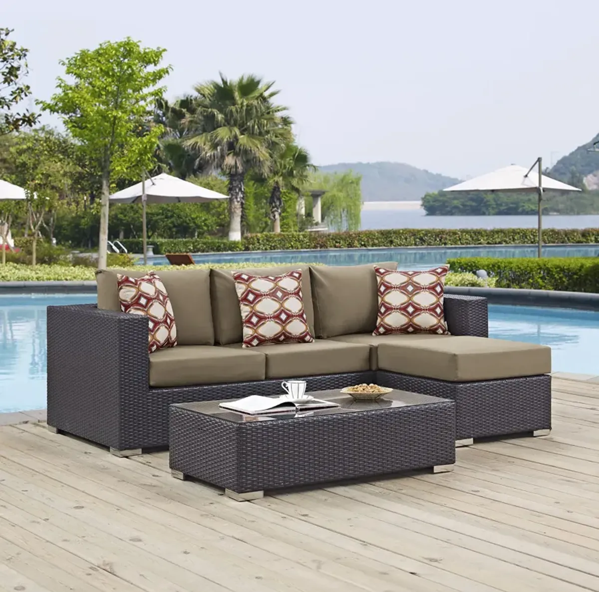 Convene 3 Piece Outdoor Patio Sofa Set