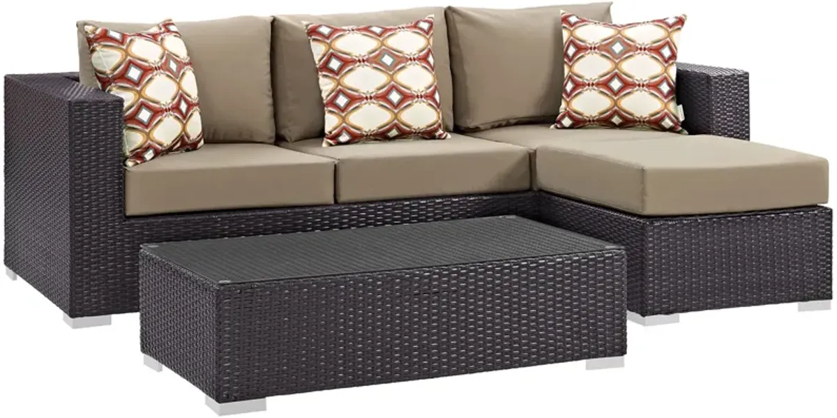 Convene 3 Piece Outdoor Patio Sofa Set