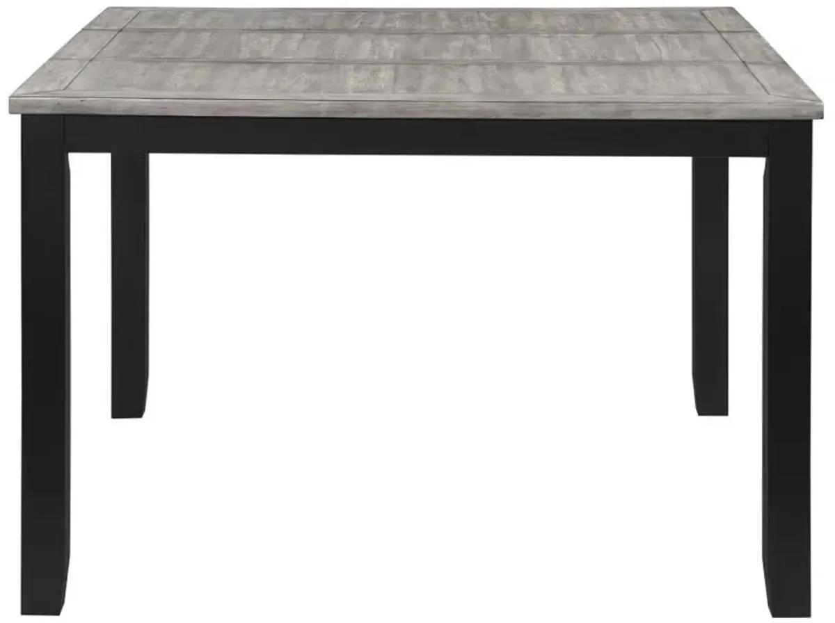 Elodie Counter Height Dining Table with Extension Leaf Grey and Black