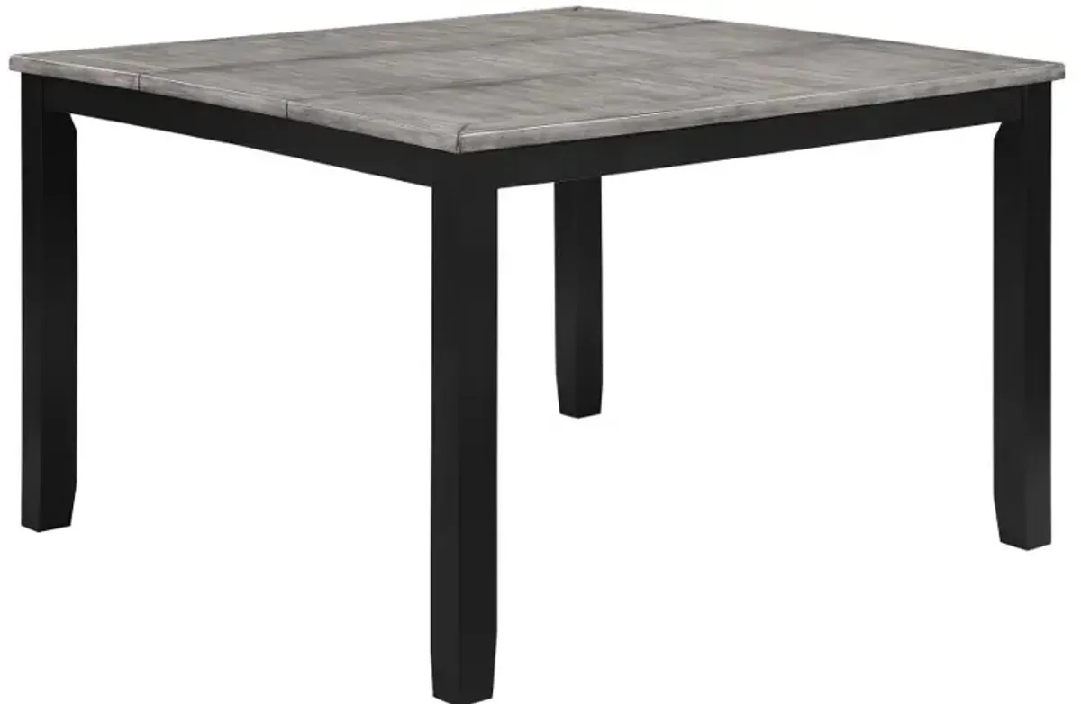 Elodie Counter Height Dining Table with Extension Leaf Grey and Black