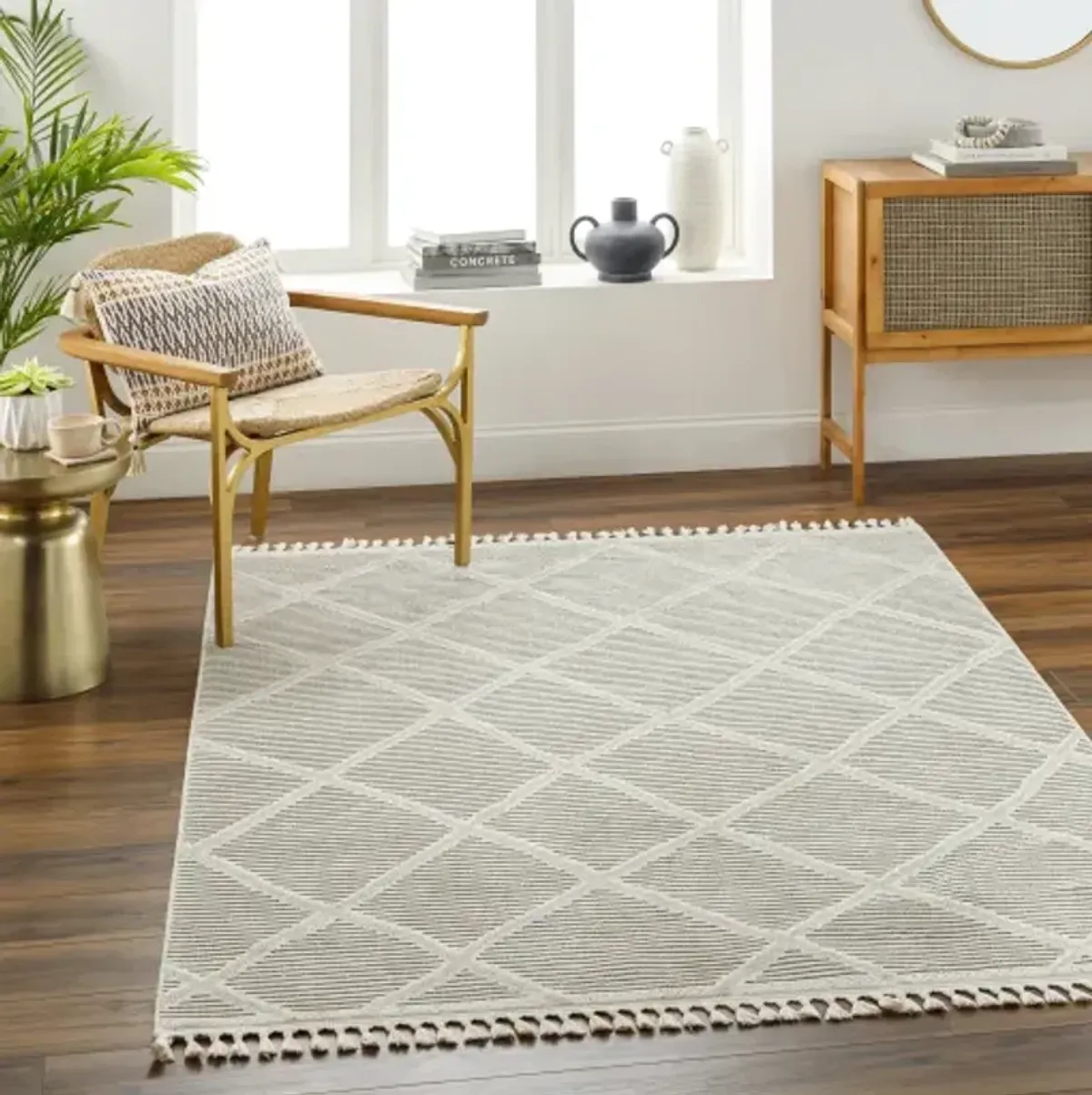 Finland FND-2309 6'7" x 9' Machine Woven Rug