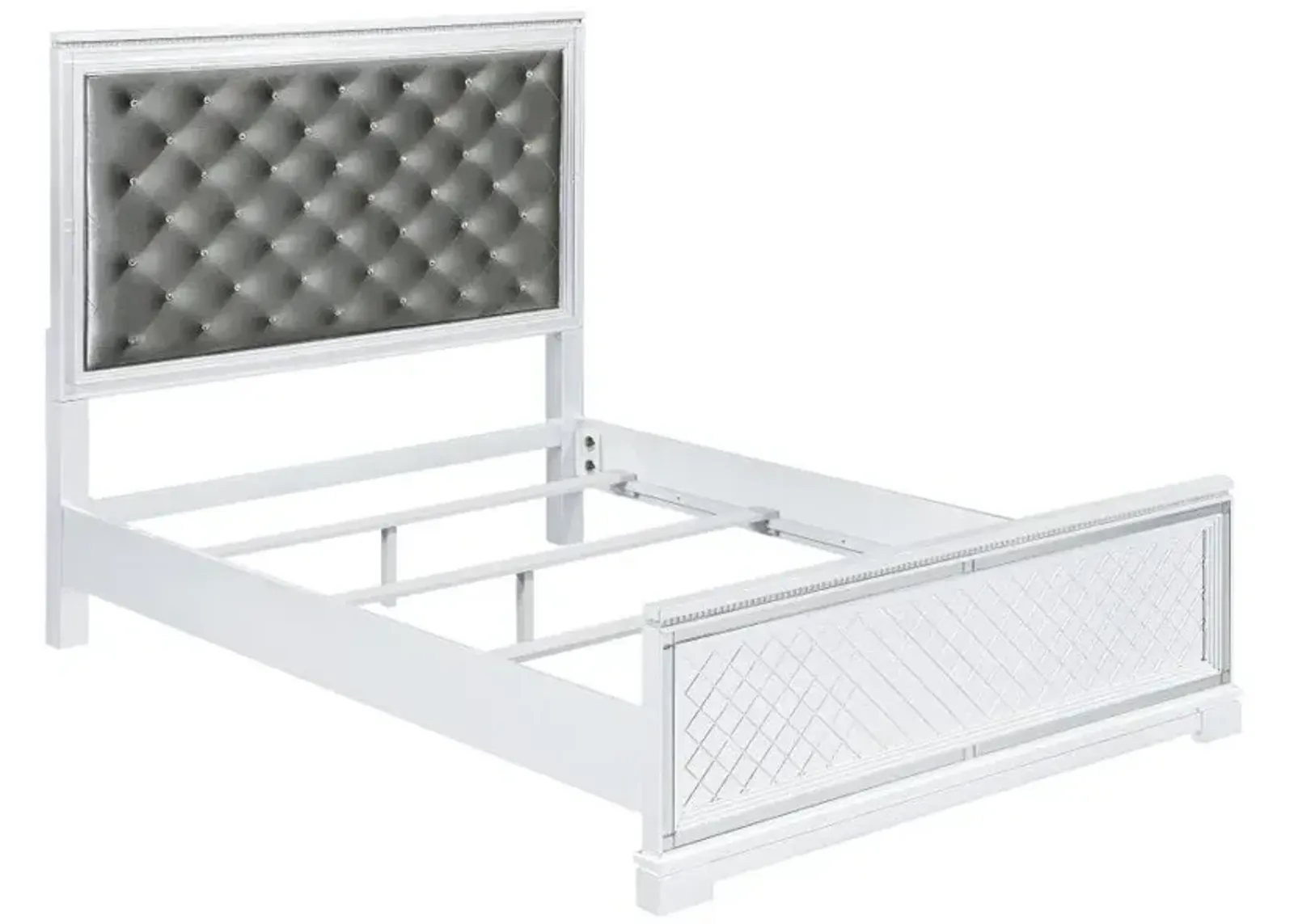 Eleanor Upholstered Tufted Bed White