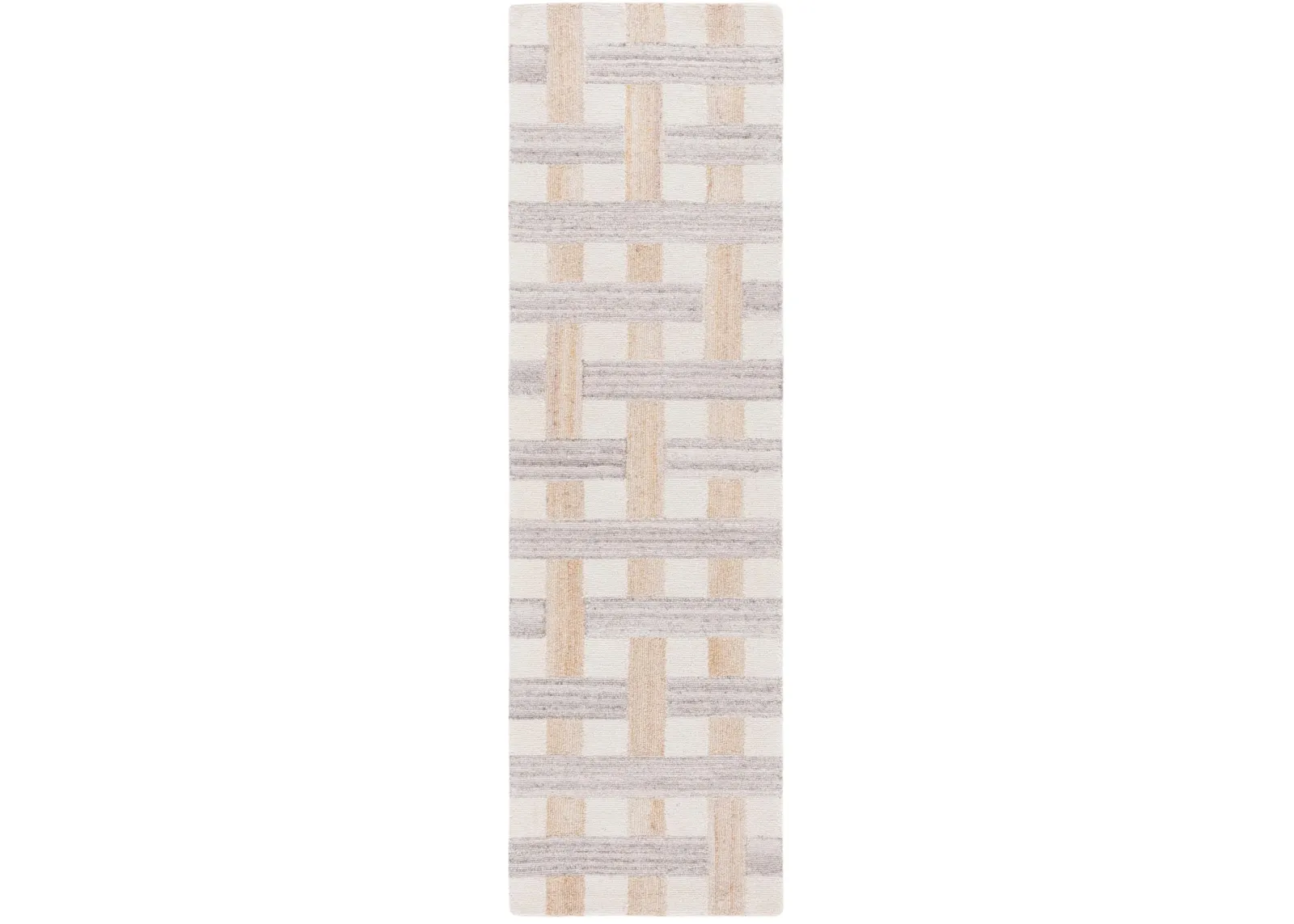 GENRE 301 CHECKERED GREY  2'-3' x 8' Runner Rug