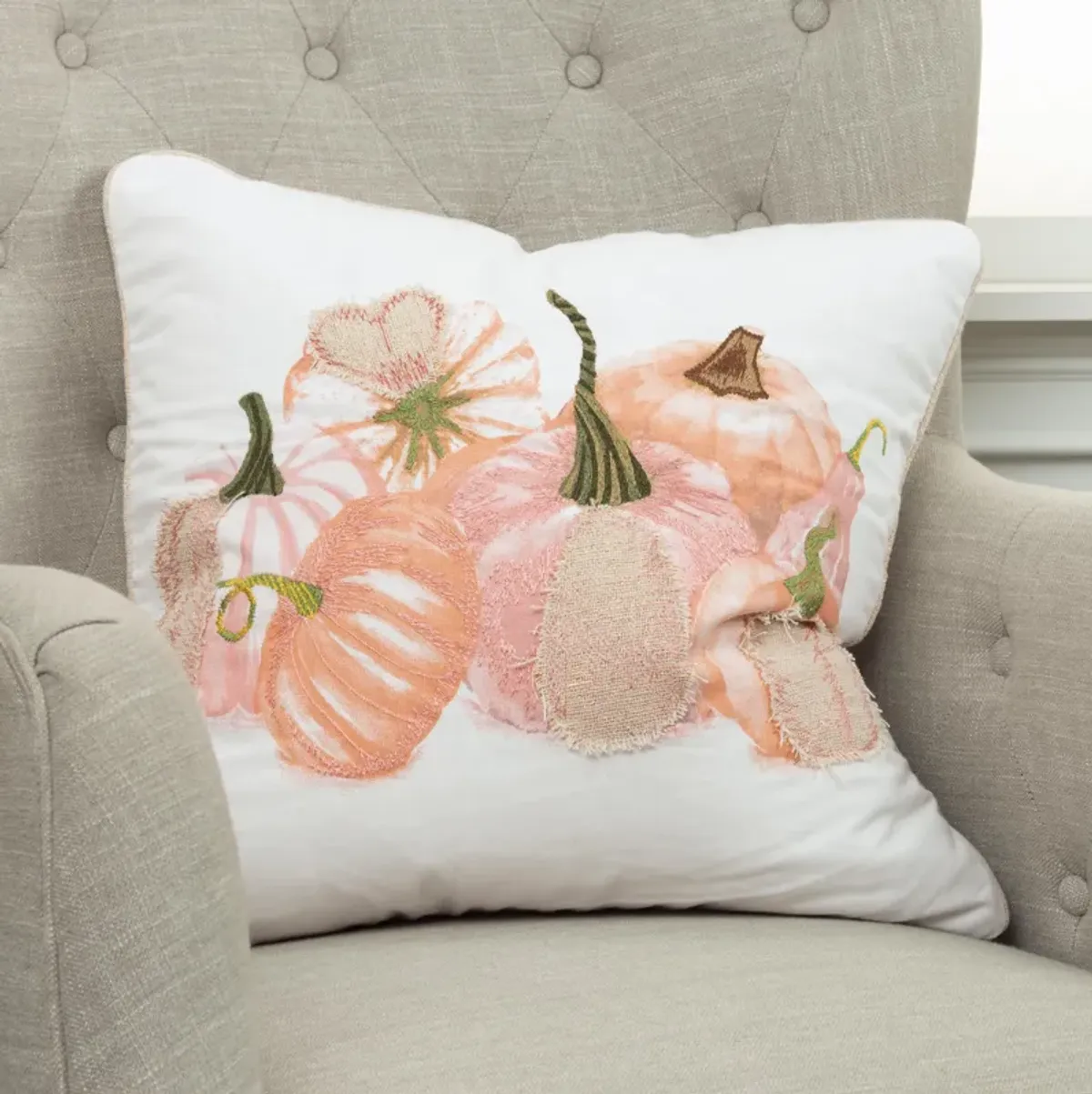 Pumpkins Ivory  Pillow