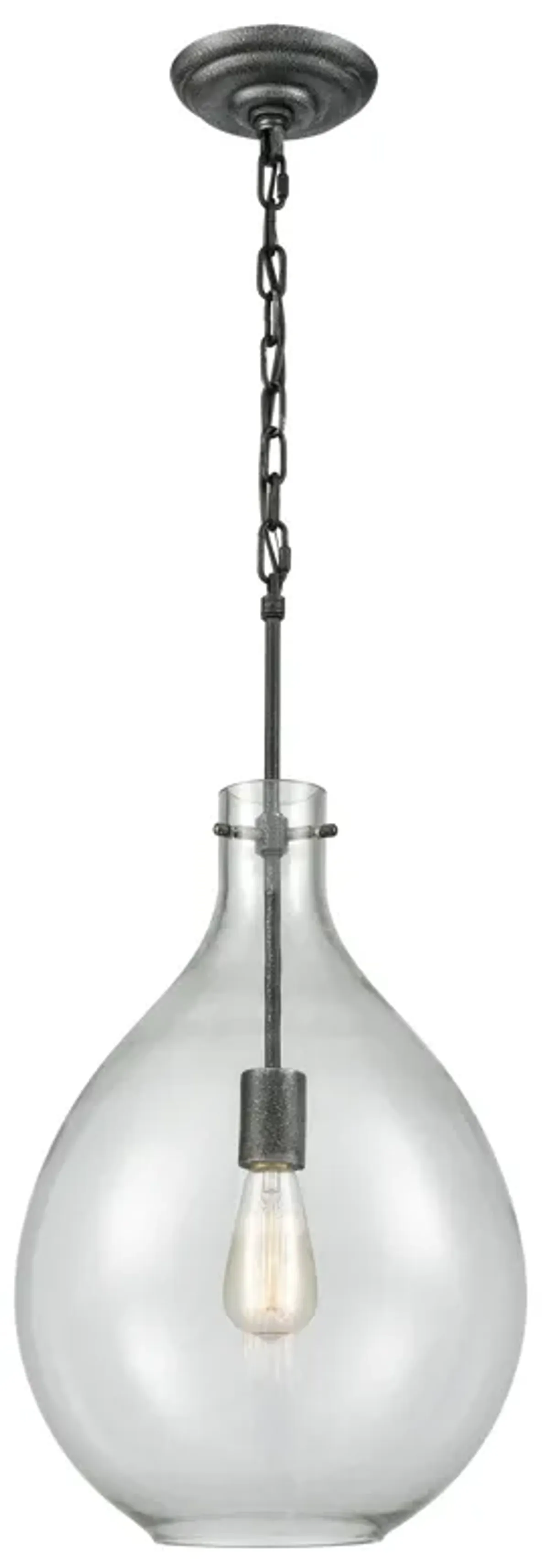 Sunderland 12" Wide 1-Light Mini Pendant - Silvered Graphite