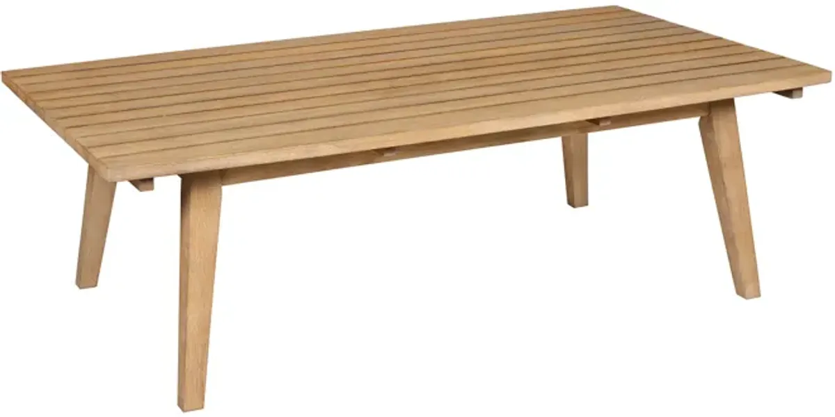 Cypress Outdoor Patio Coffee Table in Blonde Eucalyptus Wood